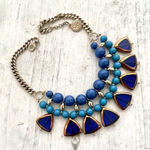 Jessica Simpson blue statement choker necklace Photo 0