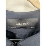 ZARA  Frock Ruffle Coat Women Medium Navy Blue Nautical Whimsigoth Dark Feminine Photo 4