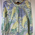 Talbots  Shirt‎ Women Small Paisley Smocking Yellow Peasant Button Crochet Boho Photo 0