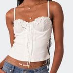 Edikted Nwt  White Lace Fairy Corset Top Photo 2