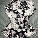 Vera Wang Simply Vera XL Black White Tie Dye Short Sleeve T-Shirt Top Photo 2