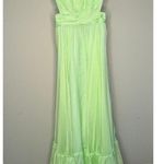 Mac Duggal  NWT Ruffle Tiered Cut-Out Chiffon Gown in Mint Size 6 Photo 4