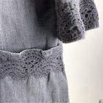 Jeanology Grey Denim Crochet Jacket size 16 Gray Photo 6