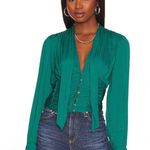Free People Meet Me There Buttondown in Green Balsam NWT XS Photo 1