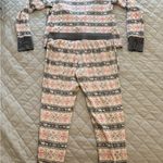 Victoria's Secret Vintage  PJ’s Thermal Waffle Snowflake Bear Gray/pink - MD Photo 2