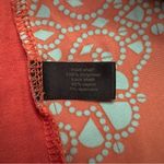 The Limited  Women’s Blouse‎ Orange Geometric Pattern Short Sleeve Crew Neck Photo 7