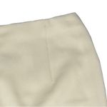 Valentino Garavani Valentino 𑁍 Chic Rose Lace Appliqué Ribbed Wool Pencil Skirt 𑁍 Cream Size 4 Photo 3