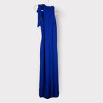 Badgley Mischka Mark & James By  Keyhole Side Tie Neck Jumpsuit Blue Sz 4 NWT Photo 3