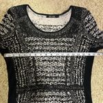 Nic+Zoe  lightweight black white‎ camo sweater size M BIN I Photo 5