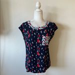 Anthropologie Petani Pocket Tee Top Sail Boat Navy Nautical Size XS Photo 3
