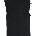 ZARA  Knit Black Sleeveless Top Women's Size M Italian Yarn Ruffle Mock Neck‎ Photo 0