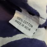 Roberta Roller Rabbit  NAVY WHITE ABSTRACT PRINTED LIGHTWEIGHT POPOVER BLOUSE L Photo 13