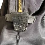 Henri Bendel Jetsetter Style Nylon Satchel – Saffiano Trim, Expandable Sides Photo 7