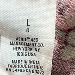 Aerie  burgundy floral mini dress, gathered waist & cuffs, size L Photo 11