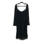 House Of CB  Ophelia Plus Cup Cut Out Long Sleeve Black Midi Dress L+ 14-16 Photo 2