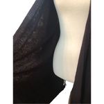 Eileen Fisher brown wool crepe long line loose knit open front cardigan Size L Photo 6