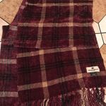 Woolrich  cranberry plaid scarf wrap soft cozy cute ladies Photo 5