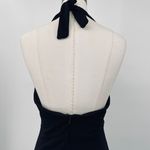 Vintage Y2k Gap Halter Mini Dress Bodycon Fitted V Neck Shelf Bra Black Womens 8 Photo 5