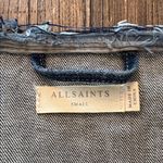 ALLSAINTS Raw Destroyed Collar Denim Jacket Small EUC Minimalist Photo 4