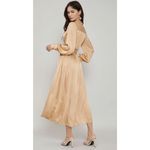 SheIn Shien Premium Dress Formal Sz S Chiffon Evening Wedding Guest Deep V Elegant NWT Photo 1