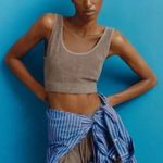 ZARA Tan Terrycloth Shorts Set Photo 2