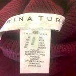 Trina Turk  100% Merino Wool Asymmetrical Maroon Sweater‎ Photo 2