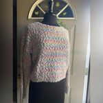 Vintage 80/90s Genesis bright colorful marled long sleeve sweater, size large Pink Photo 1