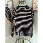 Pefectwhitetee XS Taylor Top Stripe L/S Black White Shirt $120 Photo 1