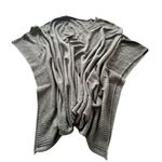 Modern Women Winter Knitted Poncho Gray Photo 1