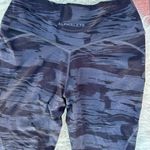 Alphalete  Leggings Womens Small Gray Striped Cross Waist Crossover Ankle Photo 2