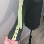 Bohme  dark green lime green ribbed long sleeve shirt Photo 2