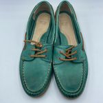 Frye  Quincy Teal Leather Boat Shoe Photo 1