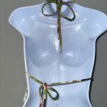 EXPRESS ‎ Body Contour Swim Floral Yellow String Triangle Bikini Top NWT Size S Photo 5