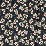 Max Studio  Shirt Womens‎ XS Black Cream Floral Flower Blouse Bohemian Peasant Photo 4