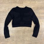 Long Sleeve Compressed Cut Out Black Athletic Shirt Size Large Photo 0