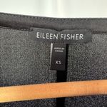 Eileen Fisher Long Sleeve Silk Bateau Neck Tunic Dress in Black Size Extra Small Photo 9