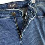 NYDJ Medium Wash Teresa Wide Leg Cropped High Rise Lift Tuck Jeans Size 14 Photo 2