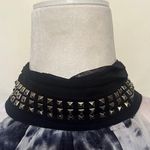 Gracia FASHION Bubble Hem Drop Waist Studded Halter Dress Sz Large Grunge Y2K Photo 1