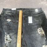 Judy Blue Jeans 24W Plus Boyfriend Paint Splatter Distressed Black Grunge NEW Photo 4