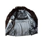 Vintage 60’s Borgana By Fairmoor Faux Fur Double Breasted Mid Length Coat Black Size M Photo 4