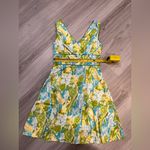 Amanda Smith  Floral Sleeveless Dress - Yellow and‎ Blue Photo 1