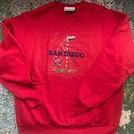 Vintage Christie Alexander San Francisco Marine Club jewel sweatshirt, size XL Red Photo 0