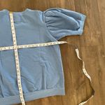 NWT Electric & Rose Women's Puff Sleeve Sweatshirt Size L Blue‎ Cottagecore Boho Blue Size L Photo 10