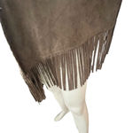 Show Me Your Mumu taupe Marfa fringe Western festival faux suede wrap jacket S Photo 5