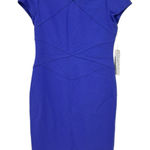 Worth New York Dress Womens 6 Sheath Double Face Piped Cornflower Blue Wool NWT Photo 0