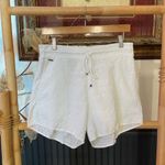 Maaji  Tammy White Embroidery Beach Shorts Pull On Drawstring Pockets - Sz L 💚🎀 Photo 2
