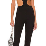 superdown Revolve black Darcy Cutout Strapless Jumpsuit pull on ribbed sz small Photo 0