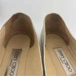 Jimmy Choo  Gwenevere Square-toe Flats in Silver Metallic Leather Photo 7