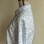 Porter & Ash Floral Button Down White Blue Top Sz Small Photo 4