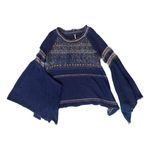 Free People Free‎ People Craft Time Navy Bell Sweater NWT Size Small Photo 3